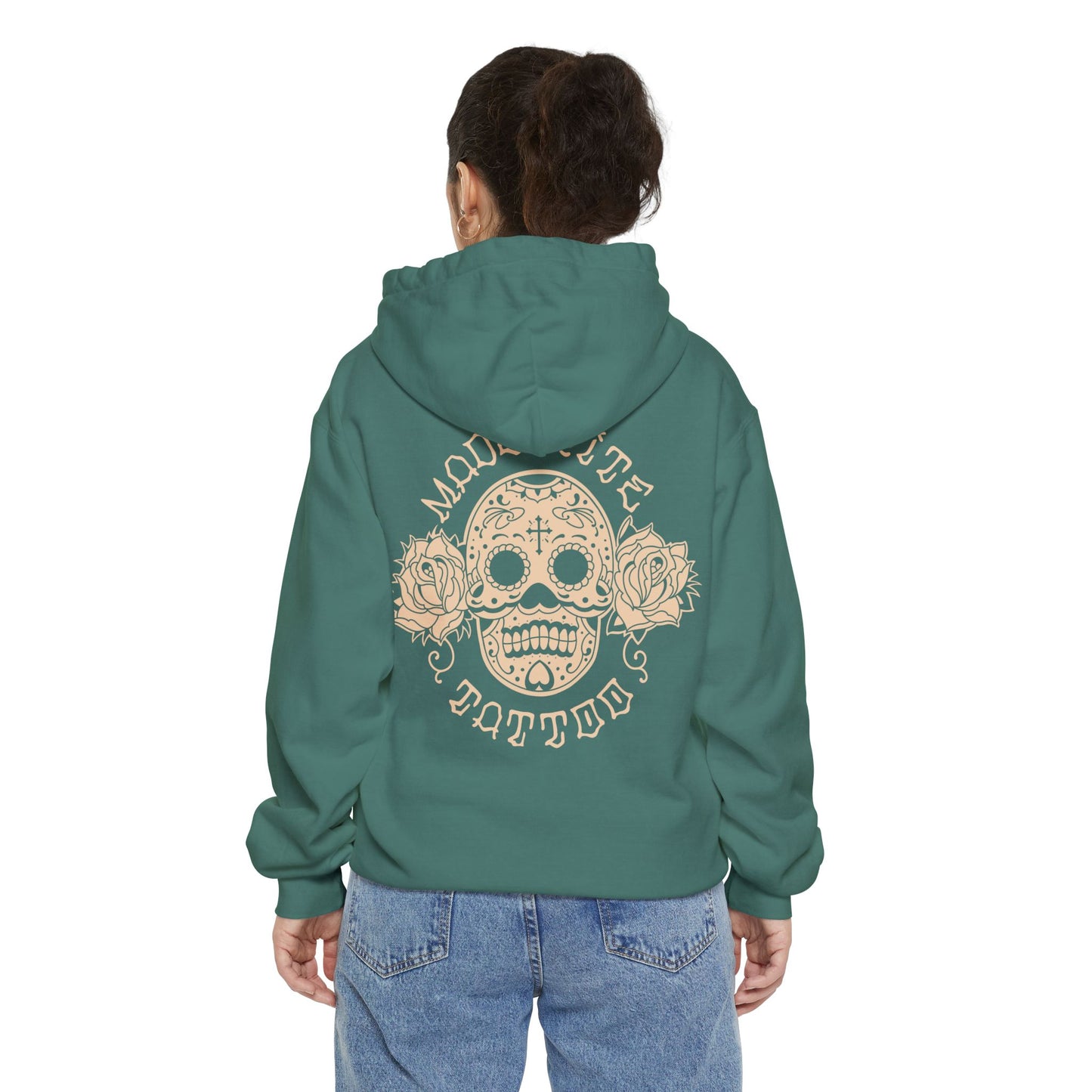 Sugar Skull Garment-Dyed Hoodie