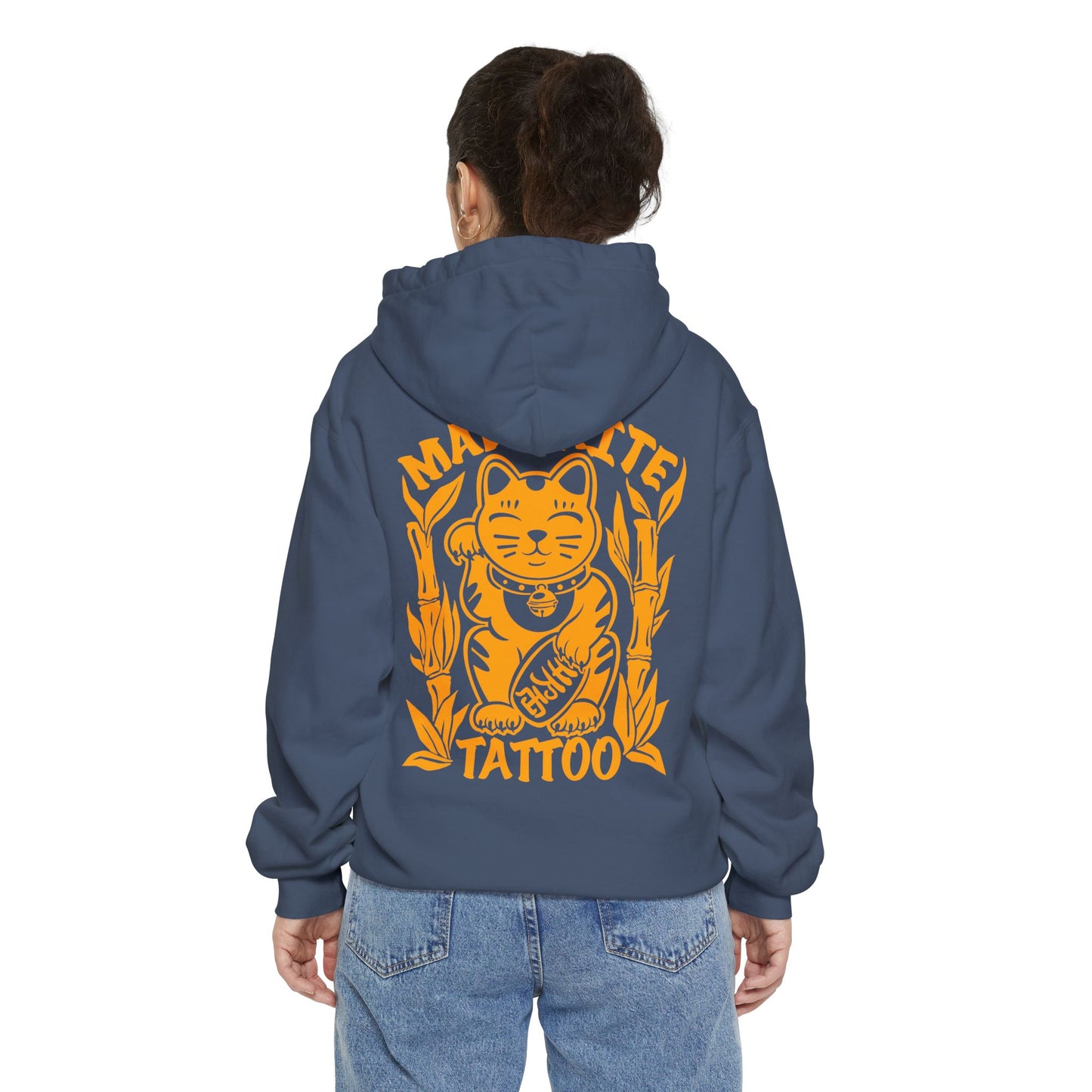 Lucky Cat Garment-Dyed Hoodie