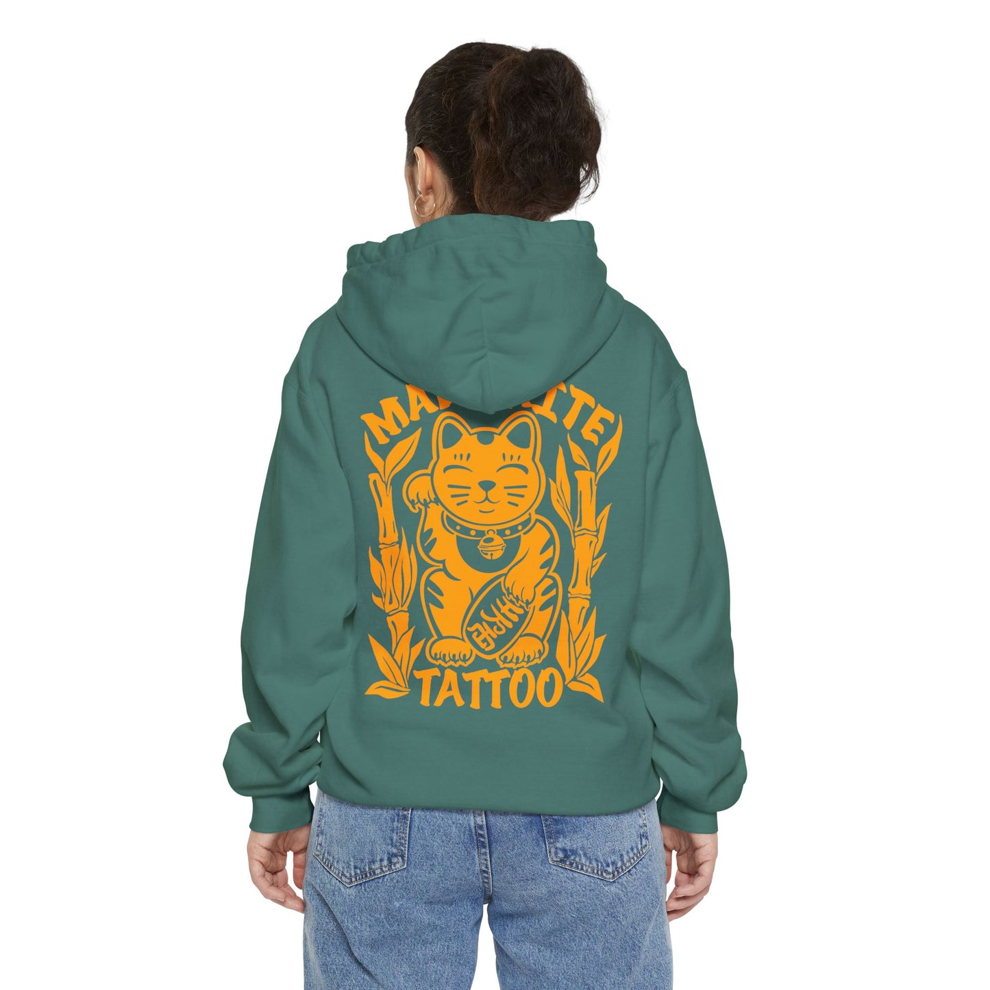 Lucky Cat Garment-Dyed Hoodie