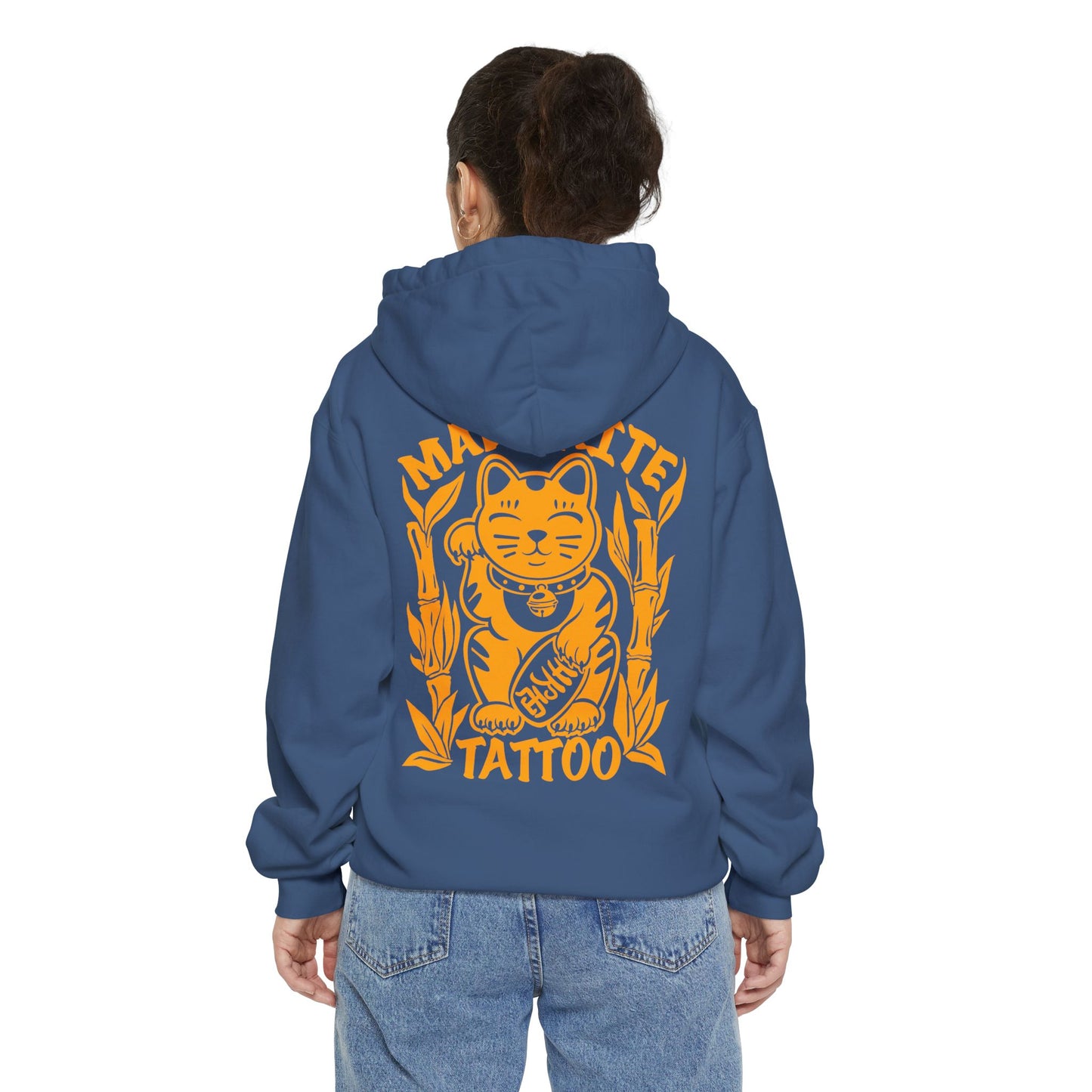 Lucky Cat Garment-Dyed Hoodie