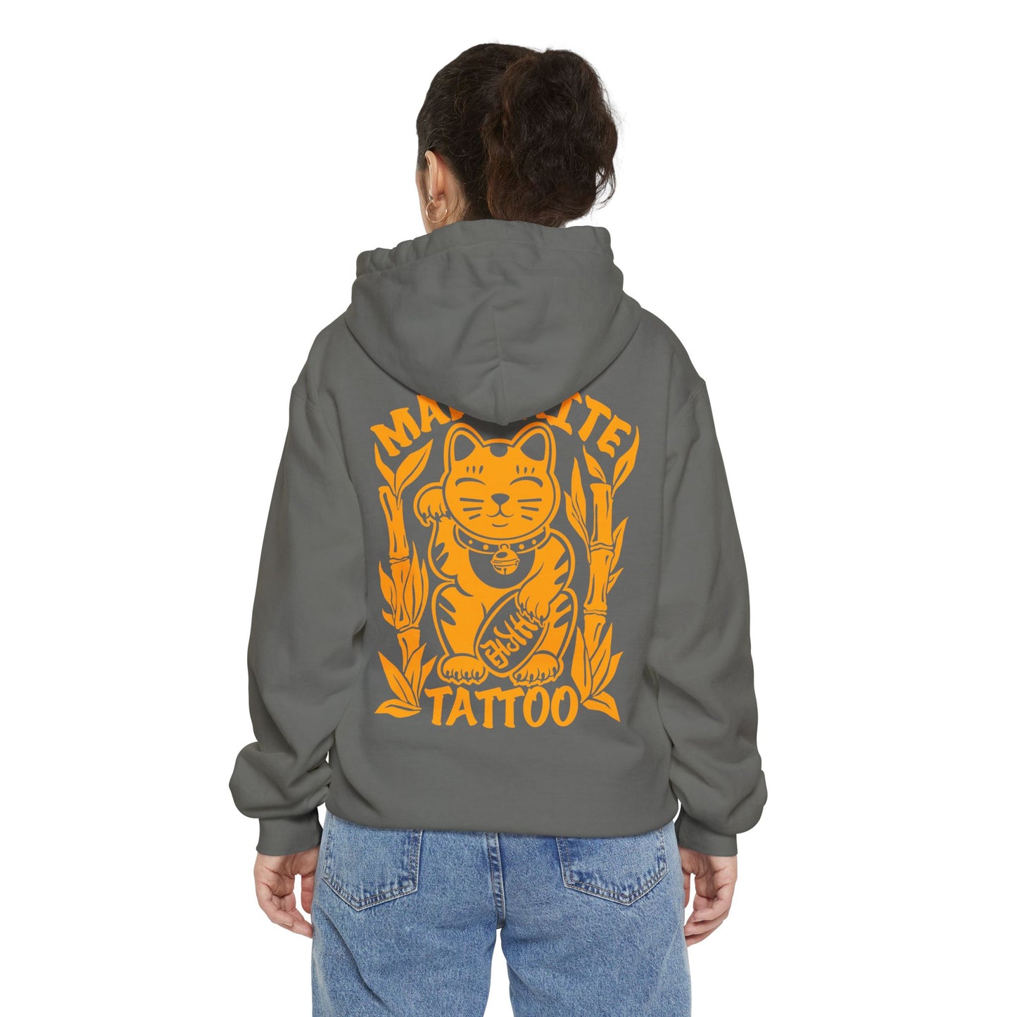 Lucky Cat Garment-Dyed Hoodie