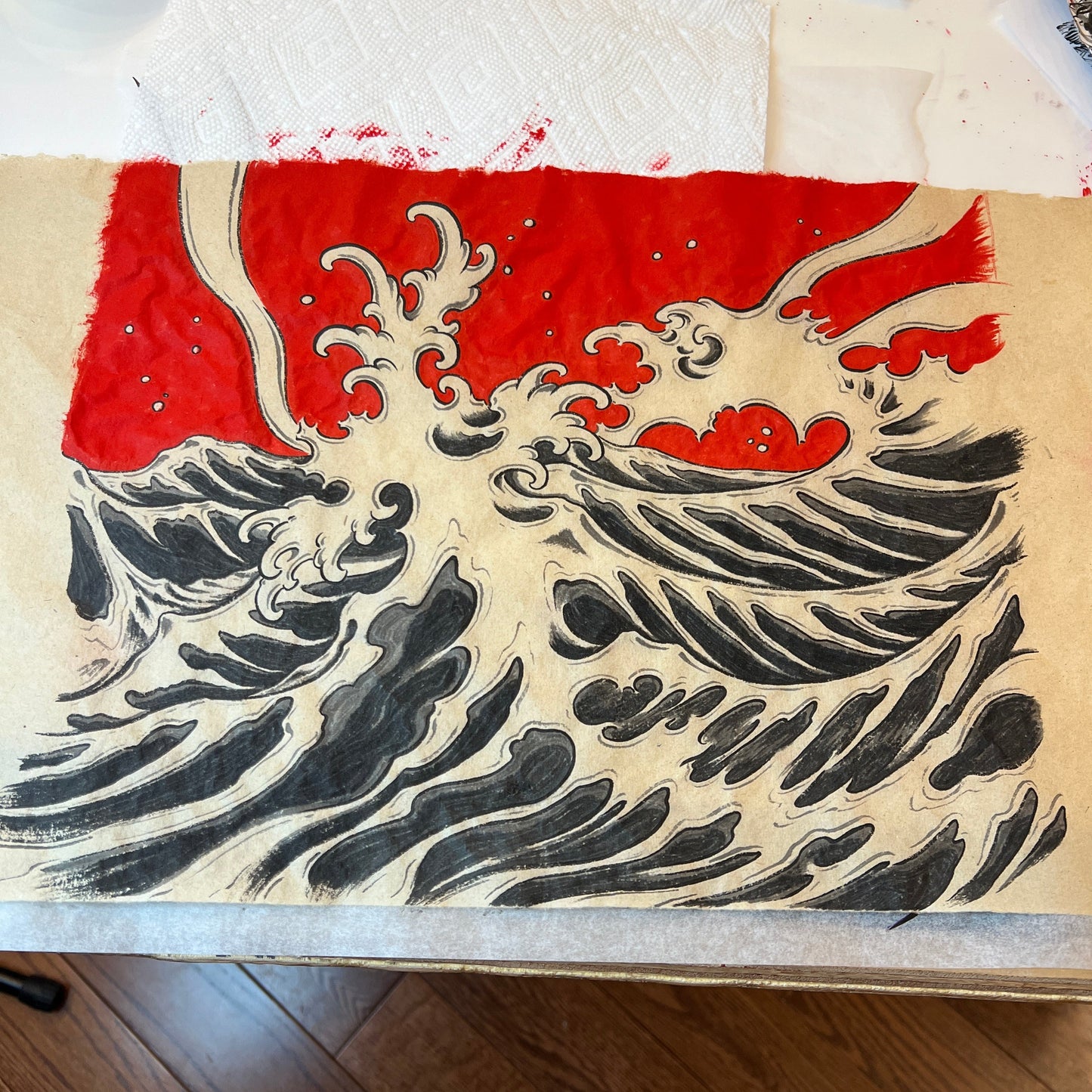 High energy water - original fine art painting by John Biswell