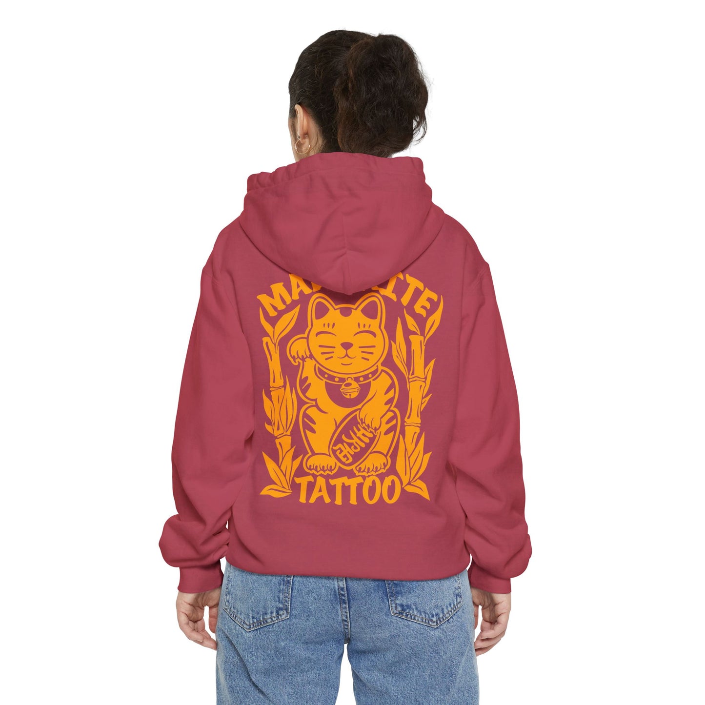 Lucky Cat Garment-Dyed Hoodie