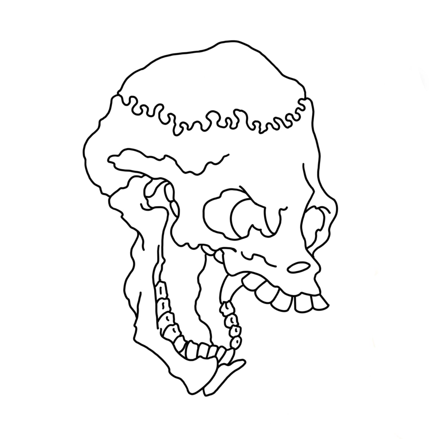 crazy Japanese skull