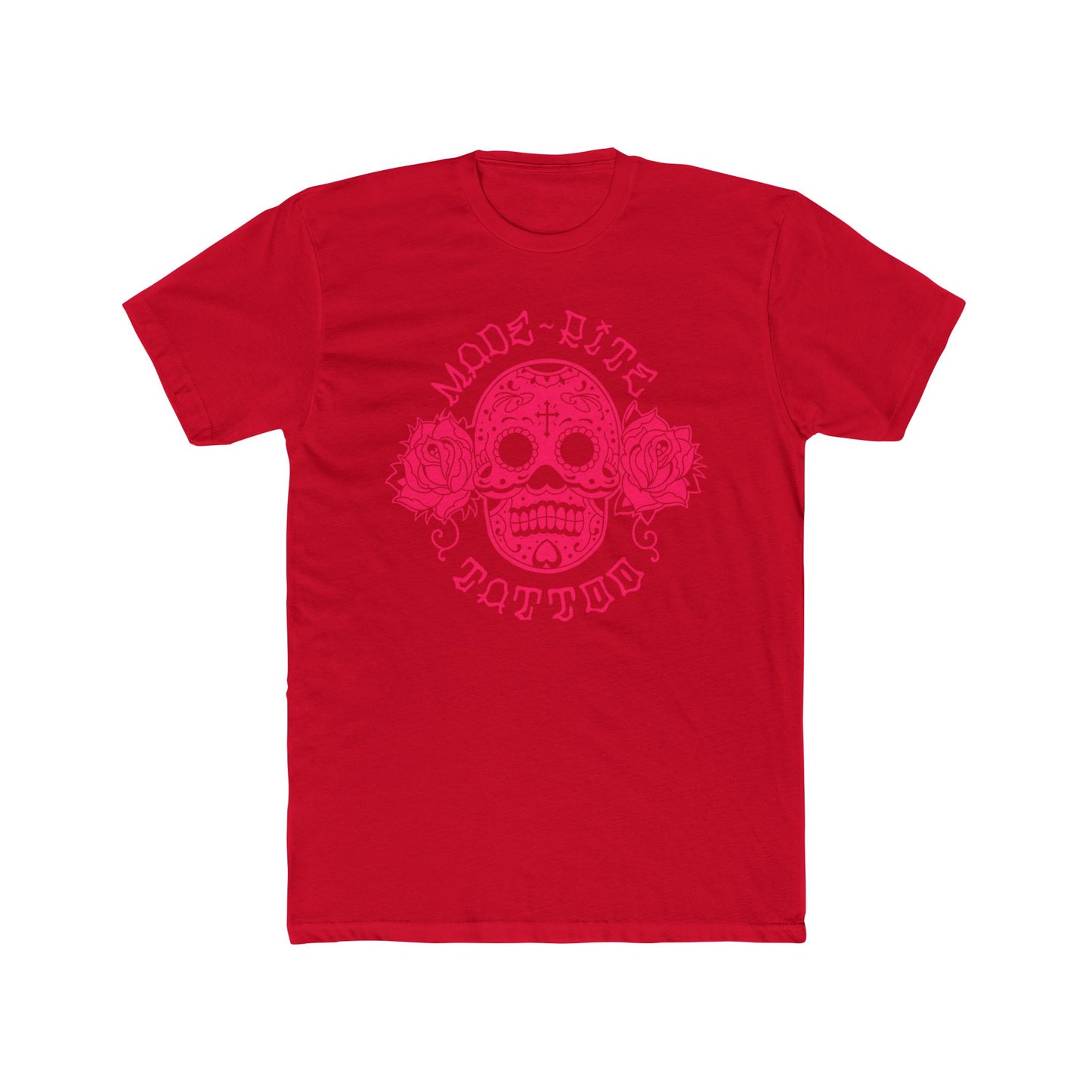Pink Sugar Skull Cotton Crew Tee