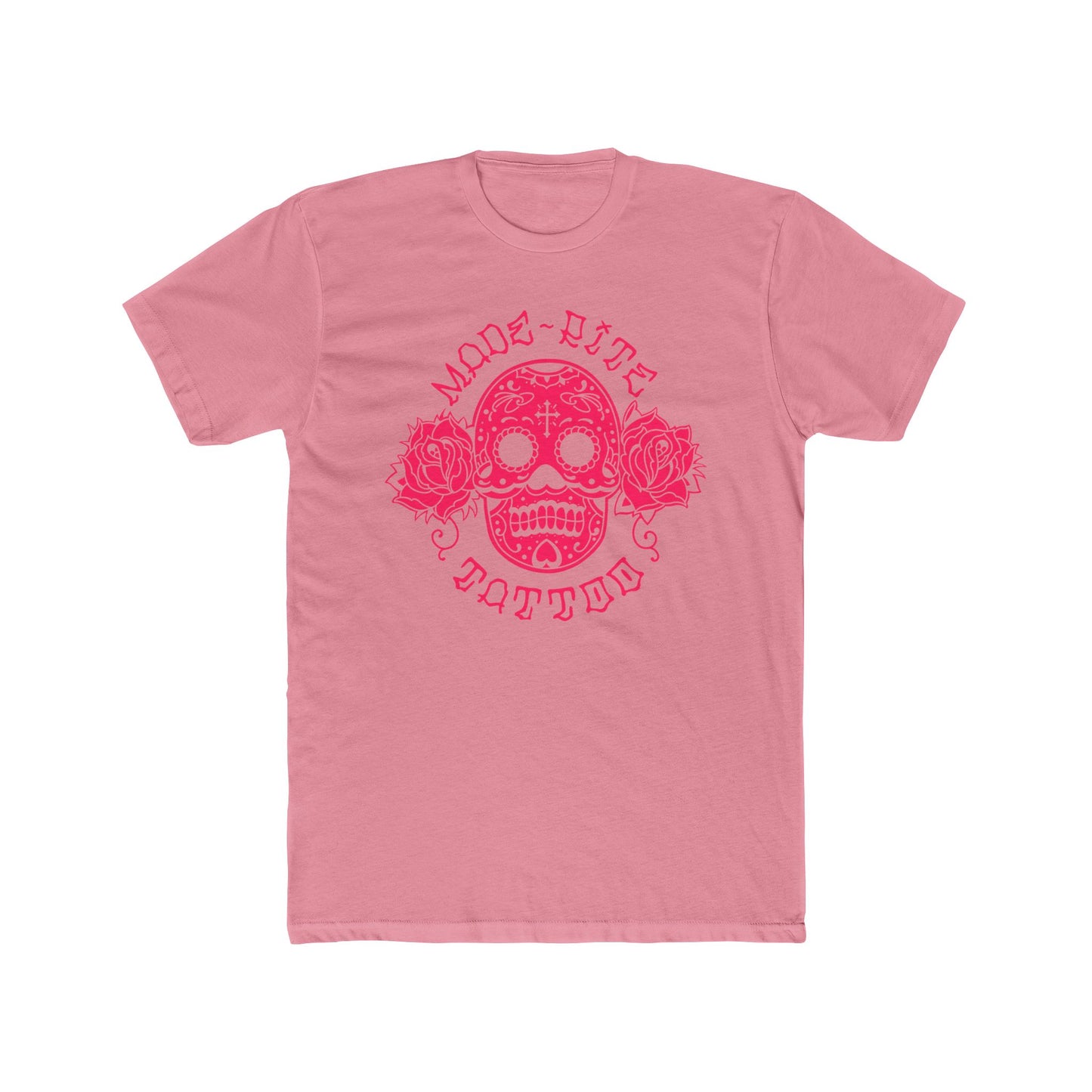 Pink Sugar Skull Cotton Crew Tee