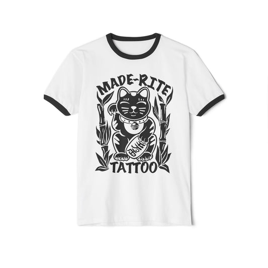 Lucky Cat Cotton Ringer T-Shirt