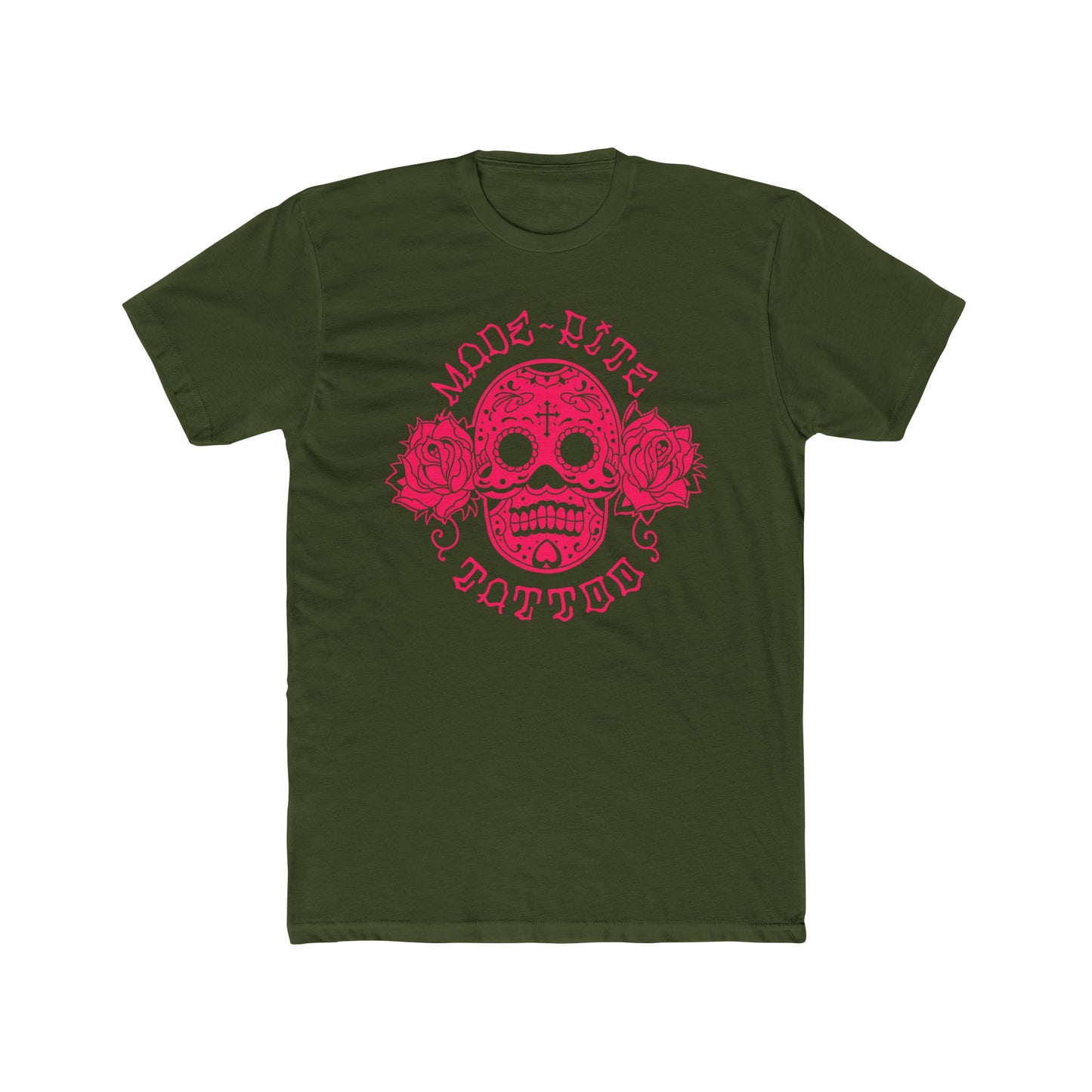 Pink Sugar Skull Cotton Crew Tee