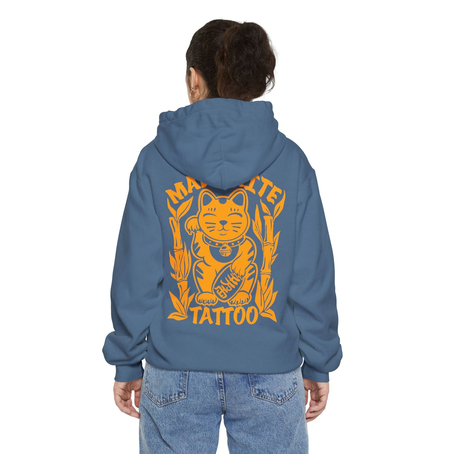 Lucky Cat Garment-Dyed Hoodie