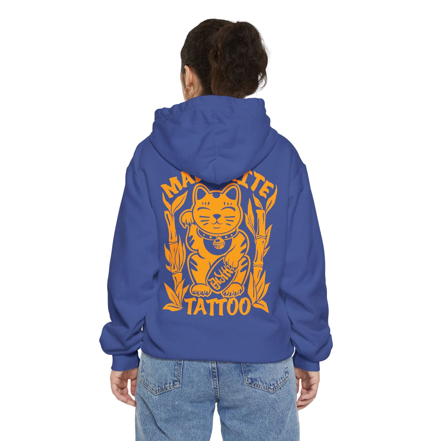 Lucky Cat Garment-Dyed Hoodie
