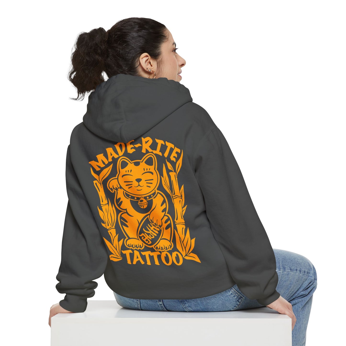 Lucky Cat Garment-Dyed Hoodie