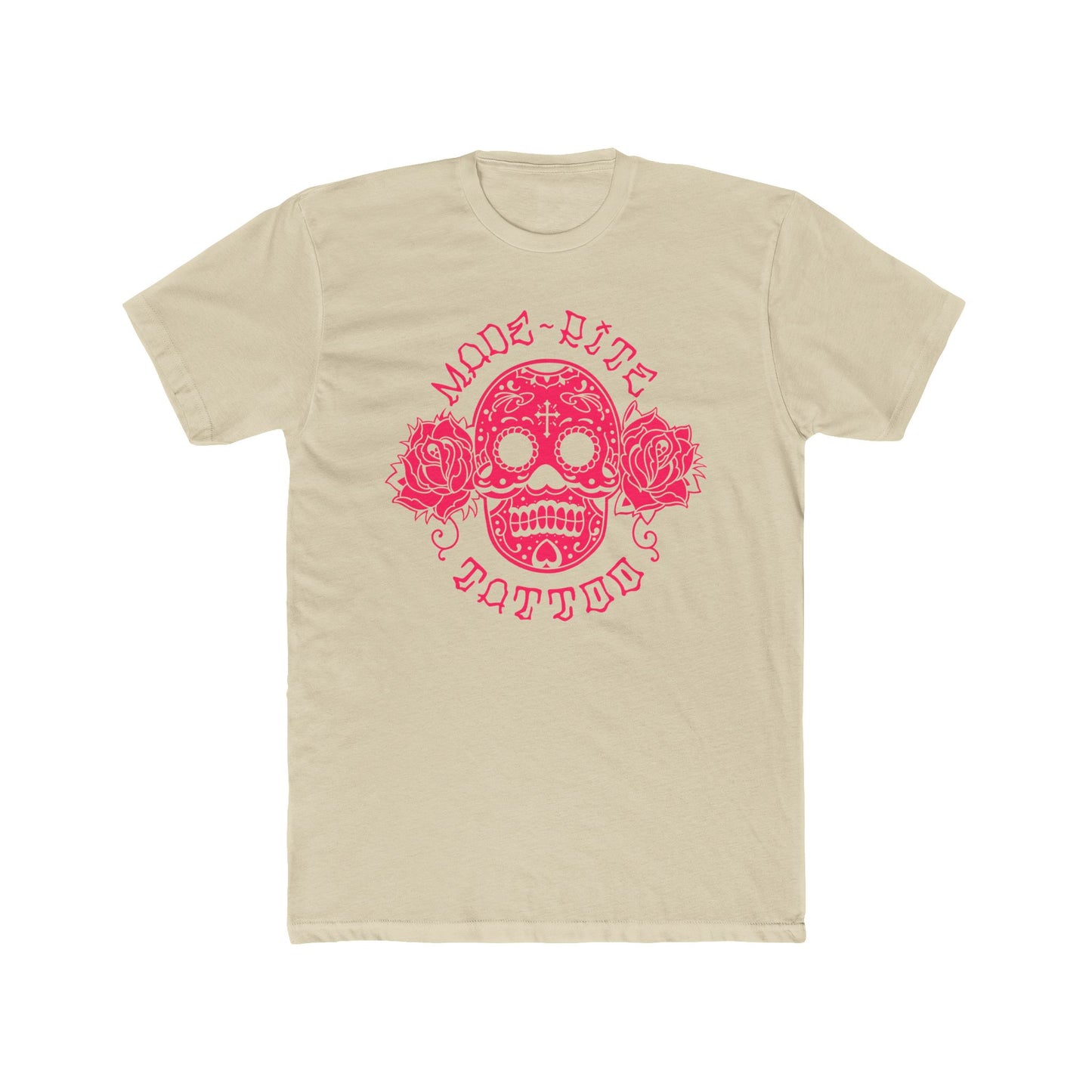 Pink Sugar Skull Cotton Crew Tee