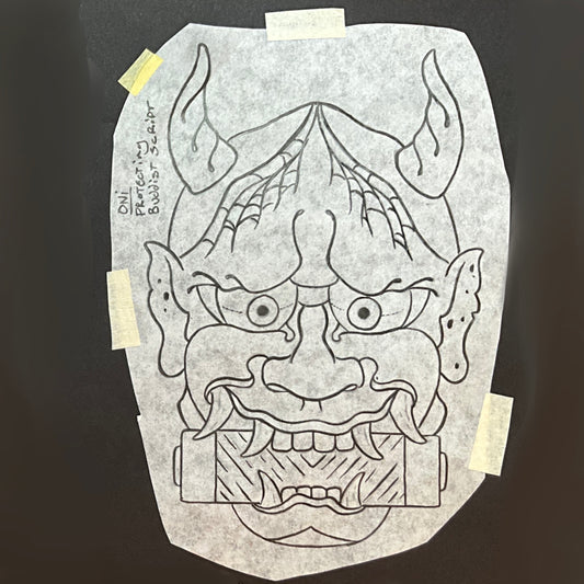 Oni and scroll