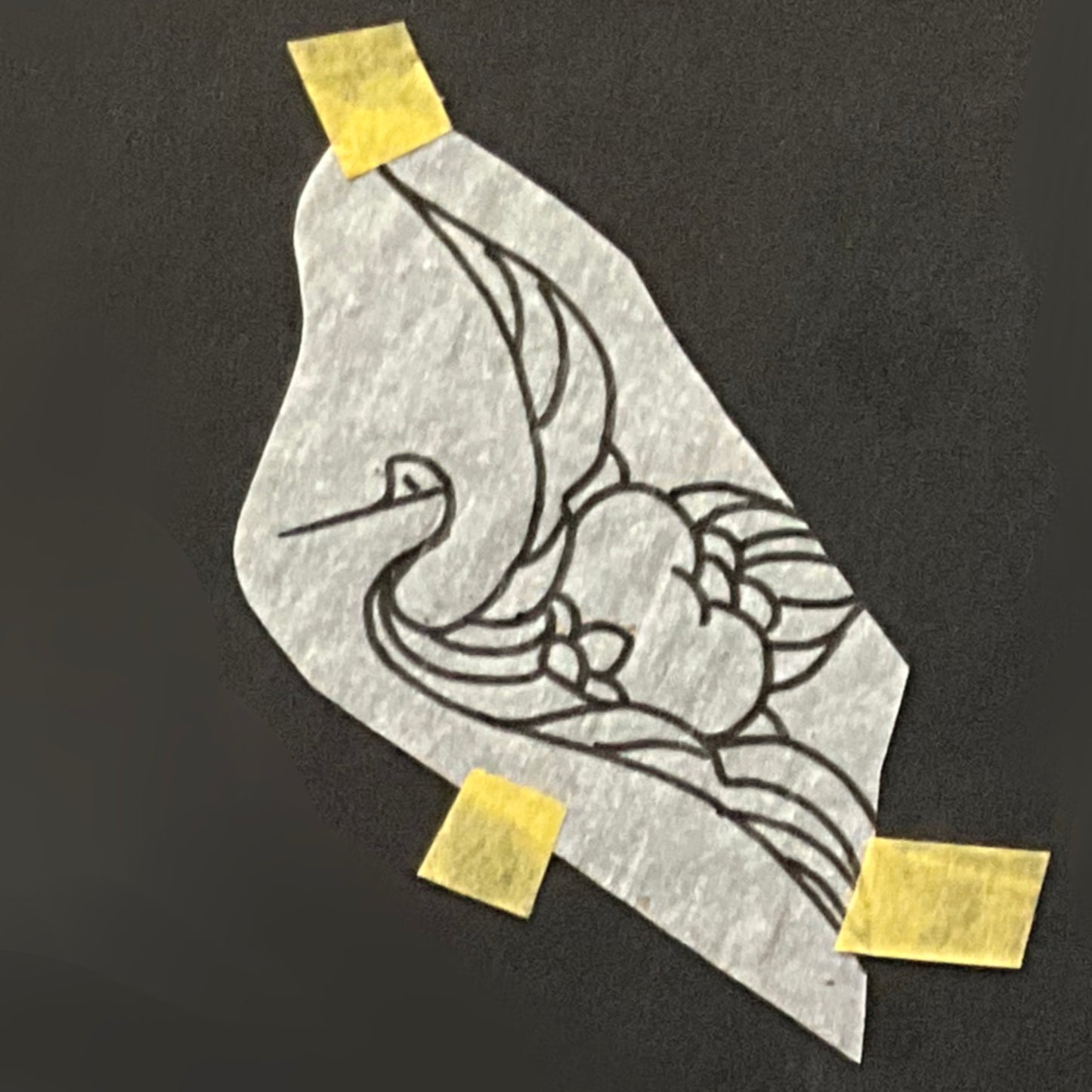 Hokusai flying crane