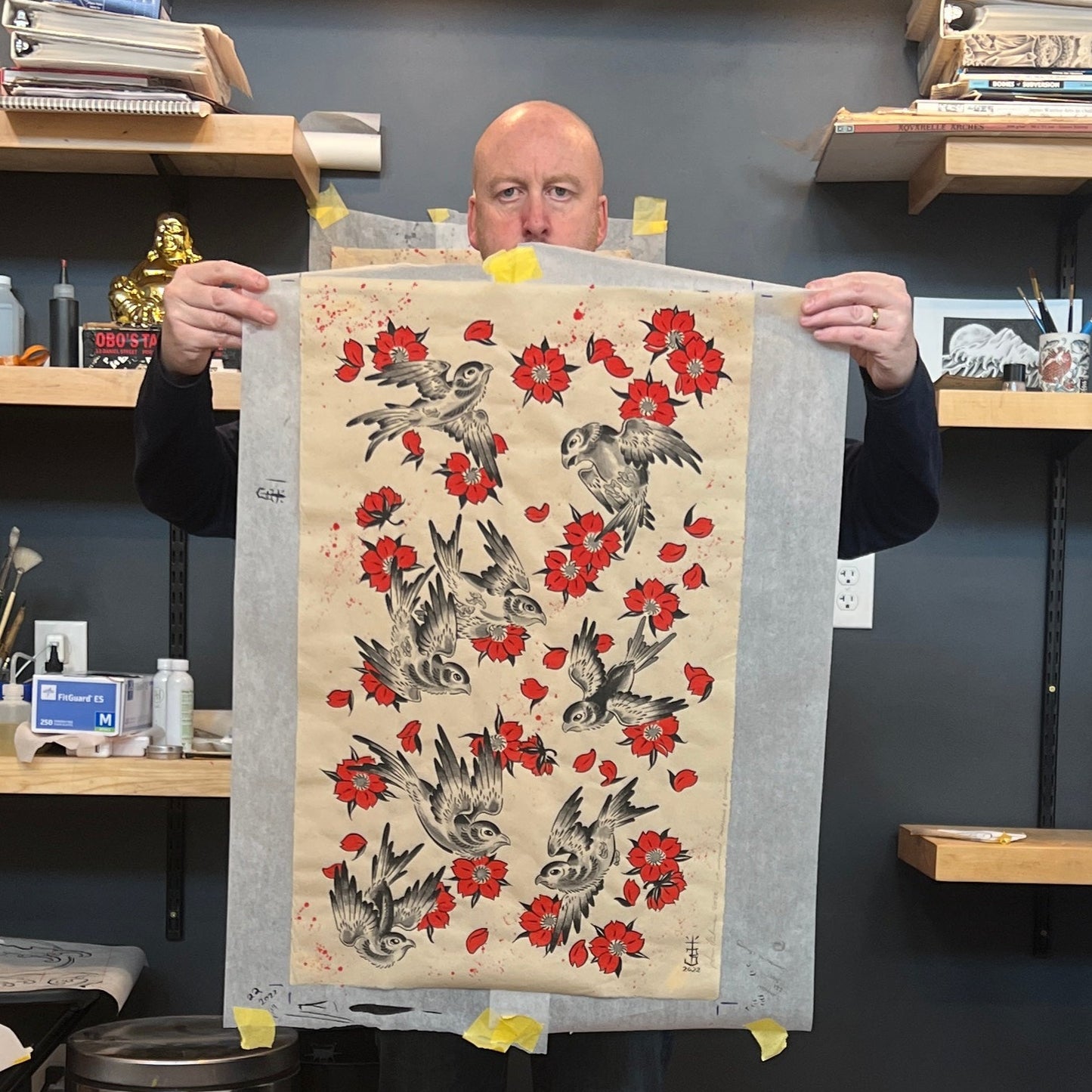 Cherry blossoms & Swallows