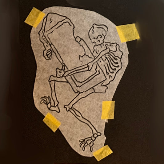 Skeleton & Grave Stone